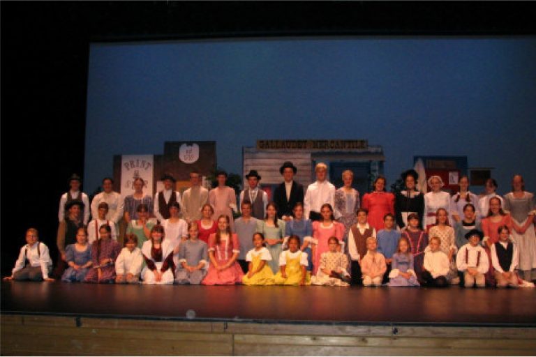 Full cast of Sign of Love, a play about Thomas Gallaudet and the founding of the American School for the deaf in the early 1800s